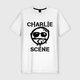 Мужская футболка премиум с принтом Charlie Scene (HU) в Тюмени, 92% хлопок, 8% лайкра | приталенный силуэт, круглый вырез ворота, длина до линии бедра, короткий рукав | Тематика изображения на принте: charlie | charlie scene | scene | панк | рок | чарли шин