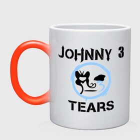 Кружка хамелеон с принтом Johnny 3 Tears (HU) в Тюмени, керамика | меняет цвет при нагревании, емкость 330 мл | huhollywood undead | johnny 3 | johnny 3 tears | johnny tears | джони теарс 3