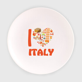 Тарелка с принтом Я люблю Италию в Тюмени, фарфор | диаметр - 210 мм
диаметр для нанесения принта - 120 мм | башня пейзанская | италия | колизей | пицца | я люблю италию