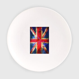 Тарелка с принтом Флаг Британии в цветах в Тюмени, фарфор | диаметр - 210 мм
диаметр для нанесения принта - 120 мм | англия | британский флаг | великобритания | флаг великобритании