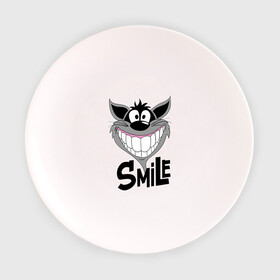 Тарелка с принтом Улыбка Smile в Тюмени, фарфор | диаметр - 210 мм
диаметр для нанесения принта - 120 мм | smile | волк | смайл | смайлик | улыбка