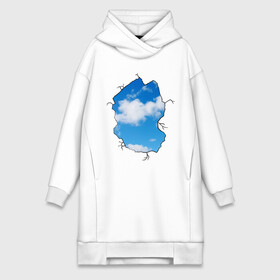 Платье-худи хлопок с принтом Небо. Бэнкси в Тюмени,  |  | Тематика изображения на принте: banksy | бенкси | бэнкси | графити | граффити | небо | облака | облако | стрит арт | стритарт