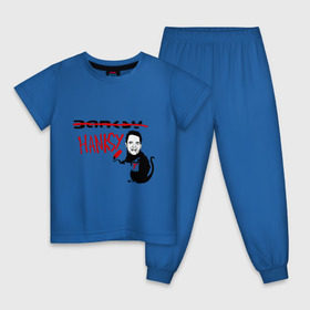Детская пижама хлопок с принтом Hanksy в Тюмени, 100% хлопок |  брюки и футболка прямого кроя, без карманов, на брюках мягкая резинка на поясе и по низу штанин
 | banksy | tom hanks | бенкси | бэнкси | графити | граффити | стрит арт | стритарт | том хенкс
