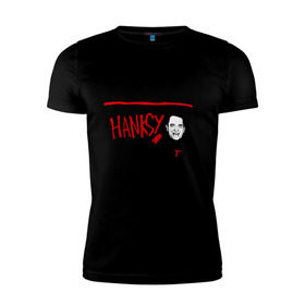 Мужская футболка премиум с принтом Hanksy в Тюмени, 92% хлопок, 8% лайкра | приталенный силуэт, круглый вырез ворота, длина до линии бедра, короткий рукав | banksy | tom hanks | бенкси | бэнкси | графити | граффити | стрит арт | стритарт | том хенкс