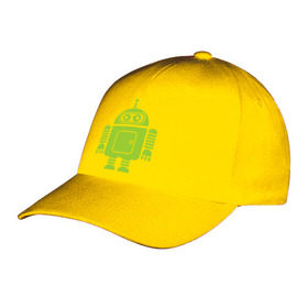 Бейсболка с принтом Android-bender. в Тюмени, 100% хлопок | классический козырек, металлическая застежка-регулятор размера | админам | андроид | бендер | мультик | мультфильм | ос | робот | футурама