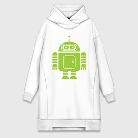 Платье-худи хлопок с принтом Android bender. в Тюмени,  |  | админам | андроид | бендер | мультик | мультфильм | ос | робот | футурама