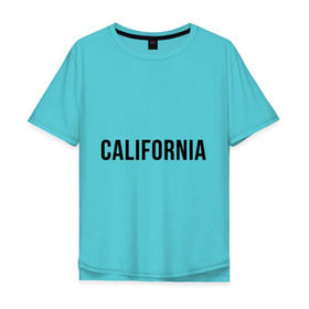 Мужская футболка хлопок Oversize с принтом California (Los Angeles) в Тюмени, 100% хлопок | свободный крой, круглый ворот, “спинка” длиннее передней части | 
