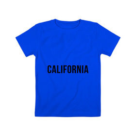 Детская футболка хлопок с принтом California (Los Angeles) в Тюмени, 100% хлопок | круглый вырез горловины, полуприлегающий силуэт, длина до линии бедер | 
