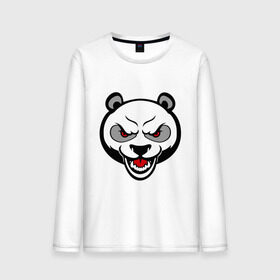 Мужской лонгслив хлопок с принтом Angry panda - злая панда в Тюмени, 100% хлопок |  | панда