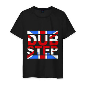Мужская футболка хлопок с принтом DubStep Great Britain в Тюмени, 100% хлопок | прямой крой, круглый вырез горловины, длина до линии бедер, слегка спущенное плечо. | Тематика изображения на принте: dub step | dubstep | британский флаг | дабстеп | дапстеп | музыка
