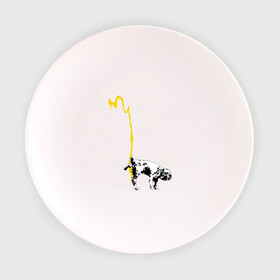 Тарелка 3D с принтом Peeing dog (Banksy) в Тюмени, фарфор | диаметр - 210 мм
диаметр для нанесения принта - 120 мм | бульдог | бэнкси | граффити | собака