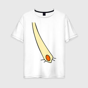 Женская футболка хлопок Oversize с принтом Карлсон c пропеллером в Тюмени, 100% хлопок | свободный крой, круглый ворот, спущенный рукав, длина до линии бедер
 | лямка | мультик | мультфильм | подтяжки | пуговица | штаны