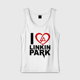 Женская майка хлопок с принтом I love linkin park (Я люблю Linkin Park) в Тюмени, 95% хлопок, 5% эластан |  | rock | линкин парк | музыкальная группа | рок группа | рок музыка