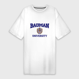 Платье-футболка хлопок с принтом BAUMAN University в Тюмени,  |  | баумана | вуз | институт | студенческие | университет