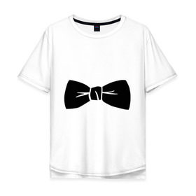 Мужская футболка хлопок Oversize с принтом Галстук бабочка (PSY) в Тюмени, 100% хлопок | свободный крой, круглый ворот, “спинка” длиннее передней части | gangnam style | гангнам стайл | костюм | одежда