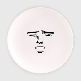 Тарелка 3D с принтом Лицо в стиле аниме в Тюмени, фарфор | диаметр - 210 мм
диаметр для нанесения принта - 120 мм | anime | брови | глаза | нос | рот