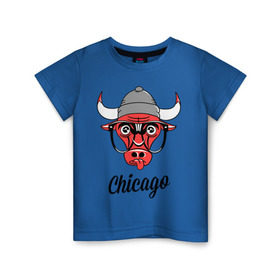 Детская футболка хлопок с принтом Chicago swag в Тюмени, 100% хлопок | круглый вырез горловины, полуприлегающий силуэт, длина до линии бедер | chicago bulls | swag | swag style | буйвол | бык | одежда сваг | сваг | сваг стиль | свег | свог | свэг | чикаго | чикаго булз