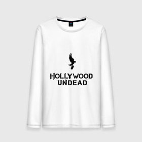 Мужской лонгслив хлопок с принтом Hollywood Undead logo в Тюмени, 100% хлопок |  | hollywood undead | hu | hu mask one color | undead | рок реп группа hollywood undead
