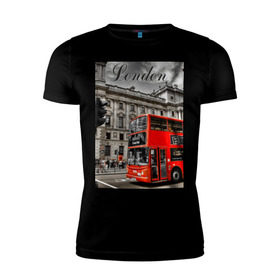 Мужская футболка премиум с принтом Улицы Лондона в Тюмени, 92% хлопок, 8% лайкра | приталенный силуэт, круглый вырез ворота, длина до линии бедра, короткий рукав | Тематика изображения на принте: лондон