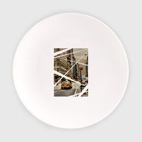 Тарелка с принтом Улицы NY в Тюмени, фарфор | диаметр - 210 мм
диаметр для нанесения принта - 120 мм | new york | urban style | город | города | нью йорк | улицы нью йорка | урбан