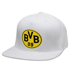 Кепка снепбек с прямым козырьком с принтом Borussia Dortmund в Тюмени, хлопок 100% |  | Тематика изображения на принте: боруссия | дортмунд