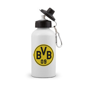 Бутылка спортивная с принтом Borussia Dortmund в Тюмени, металл | емкость — 500 мл, в комплекте две пластиковые крышки и карабин для крепления | Тематика изображения на принте: боруссия | дортмунд