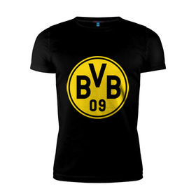 Мужская футболка премиум с принтом Borussia Dortmund в Тюмени, 92% хлопок, 8% лайкра | приталенный силуэт, круглый вырез ворота, длина до линии бедра, короткий рукав | Тематика изображения на принте: боруссия | дортмунд