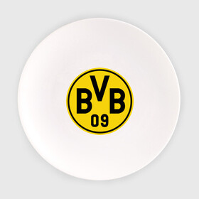 Тарелка с принтом Borussia Dortmund в Тюмени, фарфор | диаметр - 210 мм
диаметр для нанесения принта - 120 мм | боруссия | дортмунд