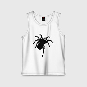 Детская майка хлопок с принтом Паук (spider) в Тюмени,  |  | насекомые | паутина | паучок | черная вдова | черный паук