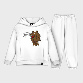 Детский костюм хлопок Oversize с принтом Медведь качок (дрищ) в Тюмени,  |  | Тематика изображения на принте: дрищ | интернет прикол | качалка | мусклы | мышцы | пресс | силовой спорт