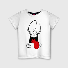 Детская футболка хлопок с принтом Полный треш в Тюмени, 100% хлопок | круглый вырез горловины, полуприлегающий силуэт, длина до линии бедер | media | smail | безумное лицо | веселый смайл | лицо | полный треш | смайл | треш