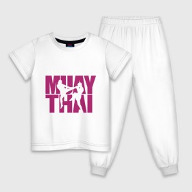 Детская пижама хлопок с принтом Muay thai в Тюмени, 100% хлопок |  брюки и футболка прямого кроя, без карманов, на брюках мягкая резинка на поясе и по низу штанин
 | муай тай