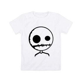 Детская футболка хлопок с принтом Социофоб в Тюмени, 100% хлопок | круглый вырез горловины, полуприлегающий силуэт, длина до линии бедер | боязнь общественности | символ социофобии