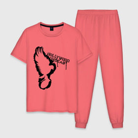 Мужская пижама хлопок с принтом Hollywood undead (graffiti) в Тюмени, 100% хлопок | брюки и футболка прямого кроя, без карманов, на брюках мягкая резинка на поясе и по низу штанин
 | хип хоп