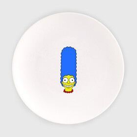 Тарелка с принтом Мардж лицо в Тюмени, фарфор | диаметр - 210 мм
диаметр для нанесения принта - 120 мм | Тематика изображения на принте: гомер