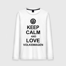 Мужской лонгслив хлопок с принтом keep calm and love volkswagen. в Тюмени, 100% хлопок |  | Тематика изображения на принте: автолюбителю | автомобиль | вольксваген | машина | прикольная надпись | тачка