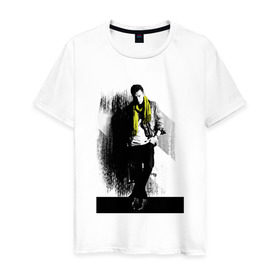Мужская футболка хлопок с принтом Street style man в Тюмени, 100% хлопок | прямой крой, круглый вырез горловины, длина до линии бедер, слегка спущенное плечо. | Тематика изображения на принте: street style | парень