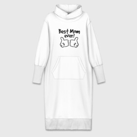 Платье удлиненное хлопок с принтом Best Mom ever (самая лучшая мама) в Тюмени,  |  | Тематика изображения на принте: бест мам | мама | подарки родным | подарок маме