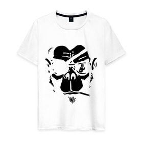 Мужская футболка хлопок с принтом Мистер Горилла в Тюмени, 100% хлопок | прямой крой, круглый вырез горловины, длина до линии бедер, слегка спущенное плечо. | пират