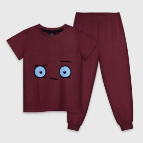 Детская пижама хлопок с принтом Бодрый смайл в Тюмени, 100% хлопок |  брюки и футболка прямого кроя, без карманов, на брюках мягкая резинка на поясе и по низу штанин
 | глаза | глазастик | настроение | позитив | рожица | смайлы | чудик
