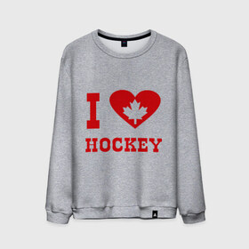 Мужской свитшот хлопок с принтом Я люблю канадский хоккей. в Тюмени, 100% хлопок |  | hockey | i love hochey | канада | кленовые листья | спорт | хоккей | я люблю хоккей