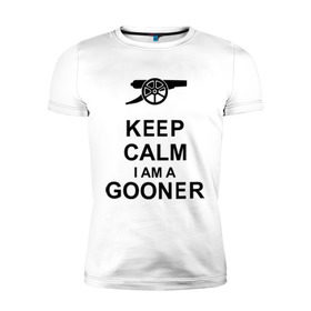 Мужская футболка премиум с принтом Arsenal в Тюмени, 92% хлопок, 8% лайкра | приталенный силуэт, круглый вырез ворота, длина до линии бедра, короткий рукав | арсенал