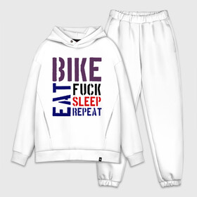 Мужской костюм хлопок OVERSIZE с принтом Bike eat sleep repeat в Тюмени,  |  | bicycle | bike | bike eat sleep repeat | eat | repeat | sleep | велик | велосипед | велосипедист