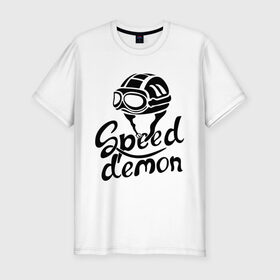 Мужская футболка премиум с принтом Speed demon в Тюмени, 92% хлопок, 8% лайкра | приталенный силуэт, круглый вырез ворота, длина до линии бедра, короткий рукав | 