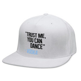 Кепка снепбек с прямым козырьком с принтом You can Dance в Тюмени, хлопок 100% |  | водка | поверь ты можешь танцевать