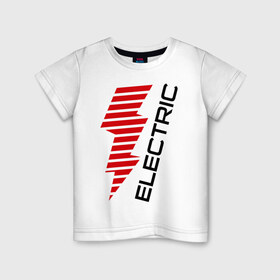 Детская футболка хлопок с принтом Electric Line в Тюмени, 100% хлопок | круглый вырез горловины, полуприлегающий силуэт, длина до линии бедер | club | dance | electronic | клуб | клубная музыка | клубняк | тусовка | электронная музыка