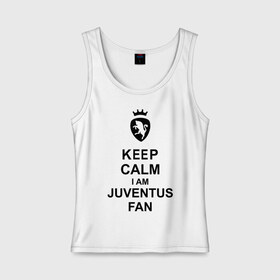 Женская майка хлопок с принтом keep calm I am juventus fan в Тюмени, 95% хлопок, 5% эластан |  | juventus | keep calm | болельщик | кип калм | фанат | футбол | ювентус