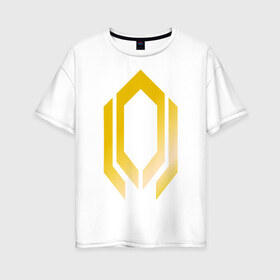 Женская футболка хлопок Oversize с принтом Mass effect gold в Тюмени, 100% хлопок | свободный крой, круглый ворот, спущенный рукав, длина до линии бедер
 | золото | игра | игры | комп | компьютерные игры