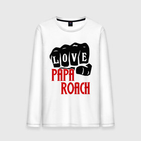 Мужской лонгслив хлопок с принтом Love Papa Roach. в Тюмени, 100% хлопок |  | 