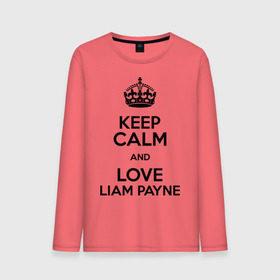 Мужской лонгслив хлопок с принтом Keep calm and love Liam Payne в Тюмени, 100% хлопок |  | 1d | keep calm | liam payne | music | one direction | лиам пейн